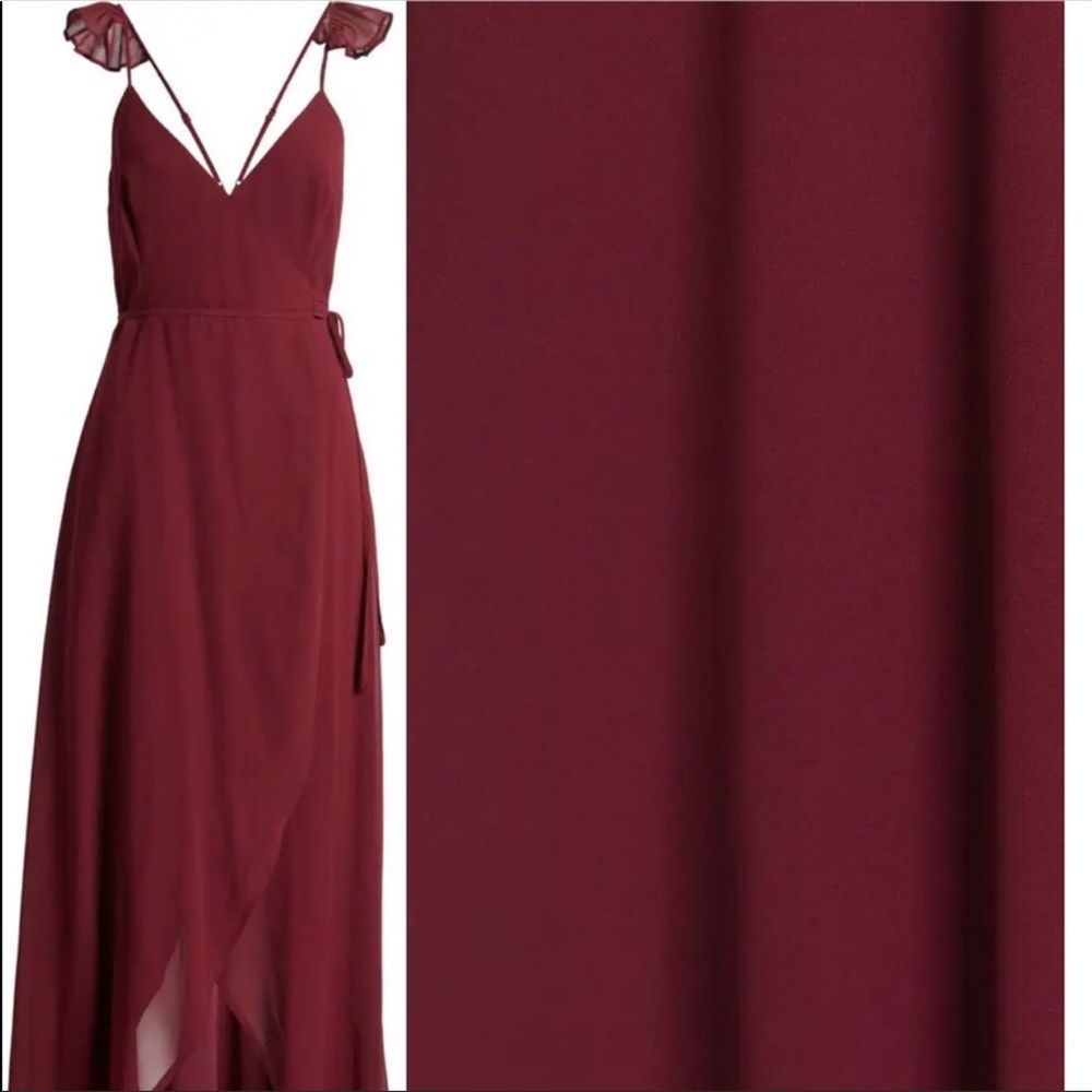 Lulu’s NWT Heroes To Us Dress Burgundy Sz M - Picture 2 of 11